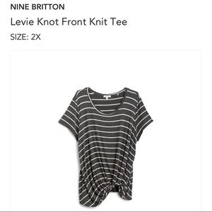 Tee shirt with a cute tie knot at the waist